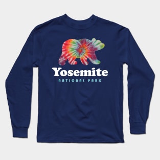 Yosemite National Park Bear Tie Dye California Long Sleeve T-Shirt